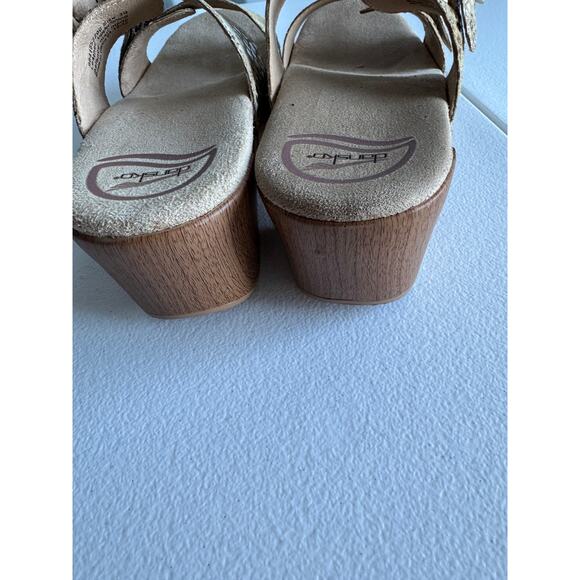 Dankso Snakeskin Print Clog Sandals Leather 39|8.5 EUC - Picture 9 of 10